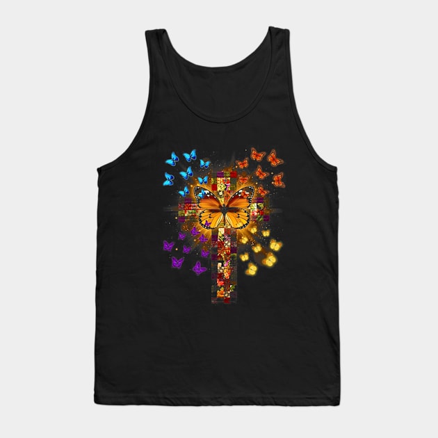 Butterfly Christmas Tank Top by Near-Face Goddess